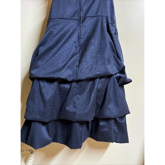 Torrid One Shoulder Balloon Dress Women's 24W Navy Leopard Print Tea Length - Picture 8 of 9